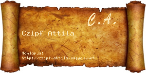 Czipf Attila névjegykártya